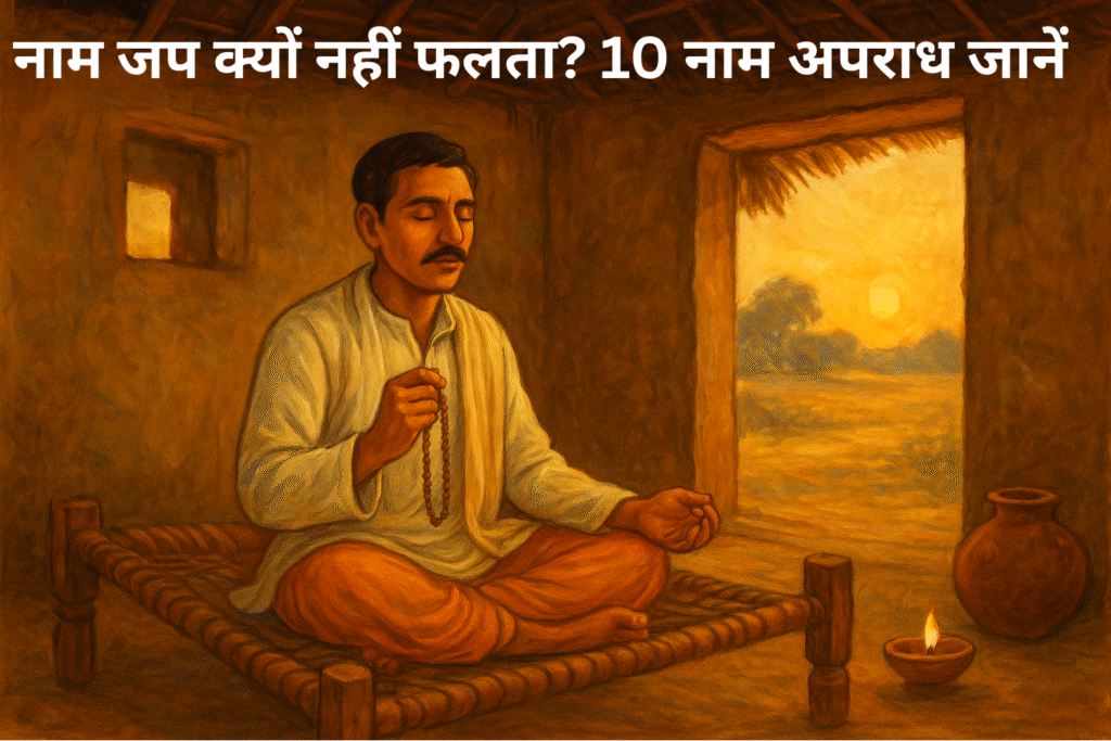 Spiritual Naam Jap guide explaining the 10 Naam Aparadh and how to avoid them for successful mantra chanting.